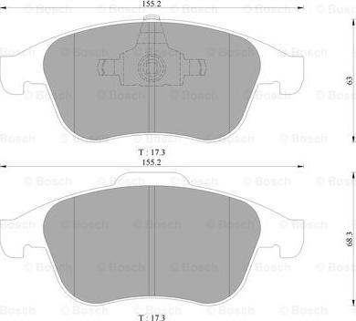 BOSCH 0 986 AB3 139 - Тормозные колодки, дисковые, комплект autospares.lv