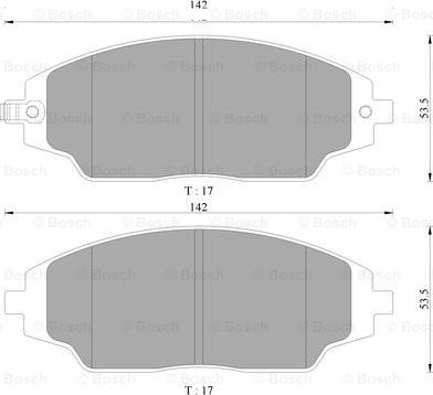 BOSCH 0 986 AB3 135 - Тормозные колодки, дисковые, комплект autospares.lv