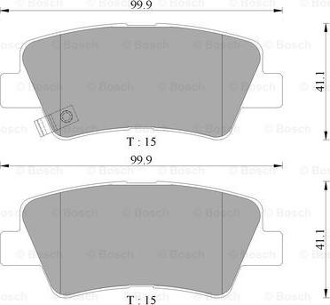 BOSCH 0 986 AB3 133 - Тормозные колодки, дисковые, комплект autospares.lv