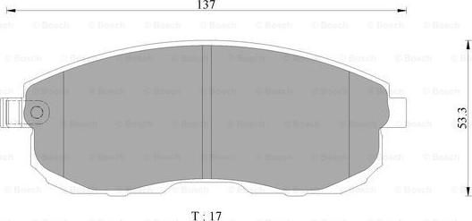 BOSCH 0 986 AB3 120 - Тормозные колодки, дисковые, комплект autospares.lv