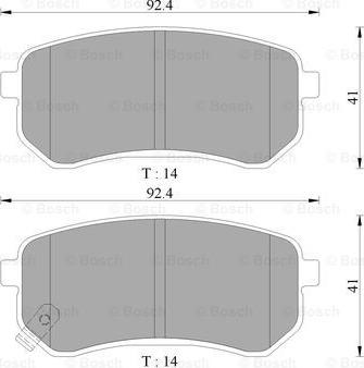 BOSCH 0 986 AB3 123 - Тормозные колодки, дисковые, комплект autospares.lv