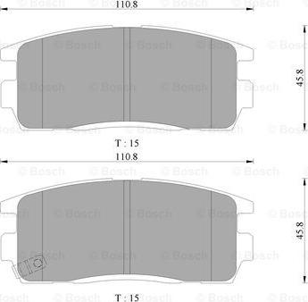 BOSCH 0 986 AB1 313 - Тормозные колодки, дисковые, комплект autospares.lv