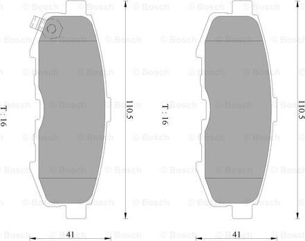 BOSCH 0 986 AB2 496 - Тормозные колодки, дисковые, комплект autospares.lv