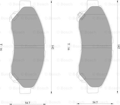 BOSCH 0 986 AB2 493 - Тормозные колодки, дисковые, комплект autospares.lv