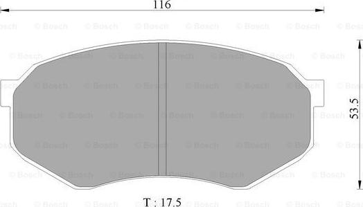 BOSCH 0 986 AB2 497 - Тормозные колодки, дисковые, комплект autospares.lv