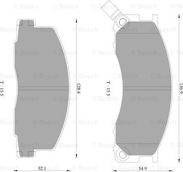 BOSCH 0 986 AB2 449 - Тормозные колодки, дисковые, комплект autospares.lv