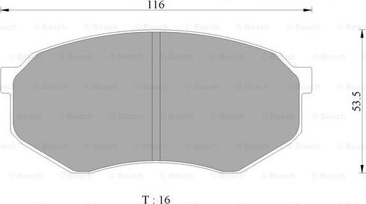 BOSCH 0 986 AB2 445 - Тормозные колодки, дисковые, комплект autospares.lv