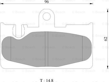 BOSCH 0 986 AB2 441 - Тормозные колодки, дисковые, комплект autospares.lv