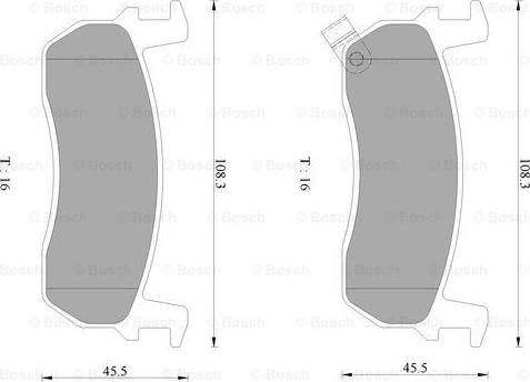 BOSCH 0 986 AB2 447 - Тормозные колодки, дисковые, комплект autospares.lv