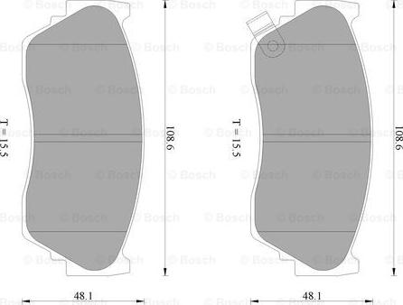 BOSCH 0 986 AB2 457 - Тормозные колодки, дисковые, комплект autospares.lv