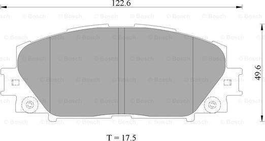 BOSCH 0 986 AB2 403 - Тормозные колодки, дисковые, комплект autospares.lv