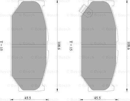 BOSCH 0 986 AB2 402 - Тормозные колодки, дисковые, комплект autospares.lv