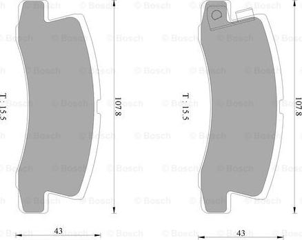 BOSCH 0 986 AB2 486 - Тормозные колодки, дисковые, комплект autospares.lv