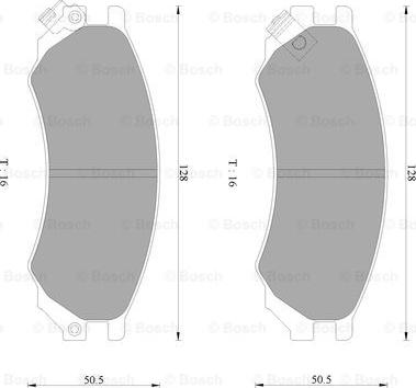 BOSCH 0 986 AB2 483 - Тормозные колодки, дисковые, комплект autospares.lv