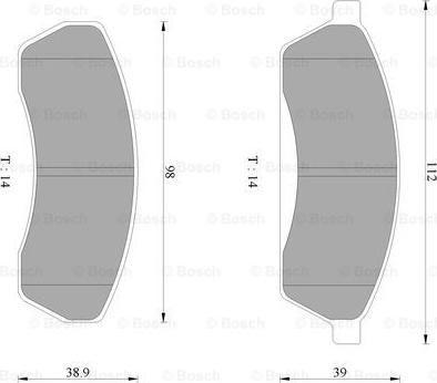 BOSCH 0 986 AB2 436 - Тормозные колодки, дисковые, комплект autospares.lv