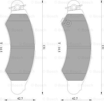 BOSCH 0 986 AB2 425 - Тормозные колодки, дисковые, комплект autospares.lv