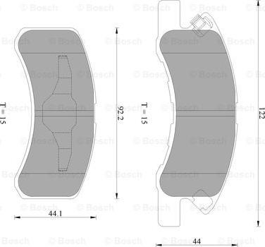 BOSCH 0 986 AB2 421 - Тормозные колодки, дисковые, комплект autospares.lv