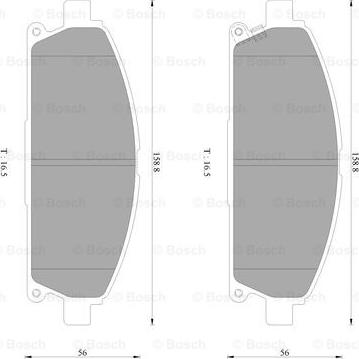 BOSCH 0 986 AB2 423 - Тормозные колодки, дисковые, комплект autospares.lv