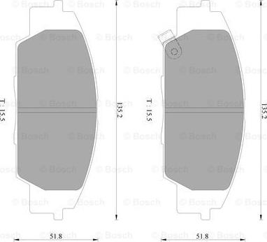 BOSCH 0 986 AB2 470 - Тормозные колодки, дисковые, комплект autospares.lv