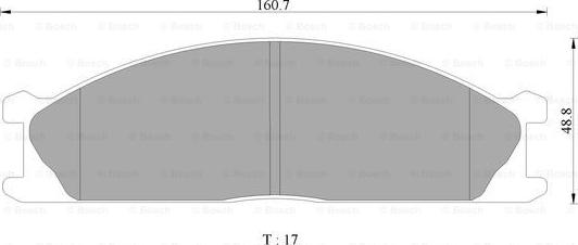 BOSCH 0 986 AB2 473 - Тормозные колодки, дисковые, комплект autospares.lv