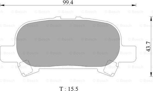 BOSCH 0 986 AB2 504 - Тормозные колодки, дисковые, комплект autospares.lv