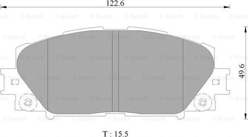 BOSCH 0 986 AB2 500 - Тормозные колодки, дисковые, комплект autospares.lv