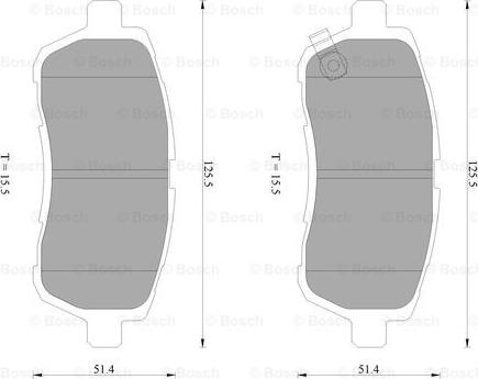 BOSCH 0 986 AB2 502 - Тормозные колодки, дисковые, комплект autospares.lv