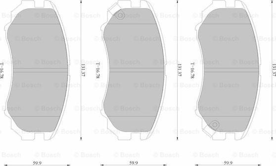 BOSCH 0 986 AB2 514 - Тормозные колодки, дисковые, комплект autospares.lv