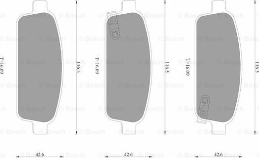 BOSCH 0 986 AB2 510 - Тормозные колодки, дисковые, комплект autospares.lv