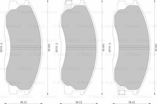 BOSCH 0 986 AB2 534 - Тормозные колодки, дисковые, комплект autospares.lv