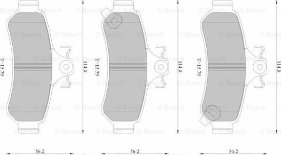 BOSCH 0 986 AB2 520 - Тормозные колодки, дисковые, комплект autospares.lv