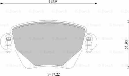 BOSCH 0 986 AB2 528 - Тормозные колодки, дисковые, комплект autospares.lv