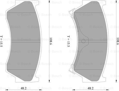 BOSCH 0 986 AB2 612 - Тормозные колодки, дисковые, комплект autospares.lv