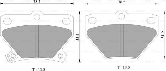 BOSCH 0 986 AB2 670 - Тормозные колодки, дисковые, комплект autospares.lv