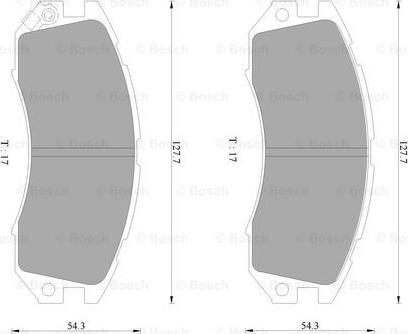 BOSCH 0 986 AB2 051 - Тормозные колодки, дисковые, комплект autospares.lv