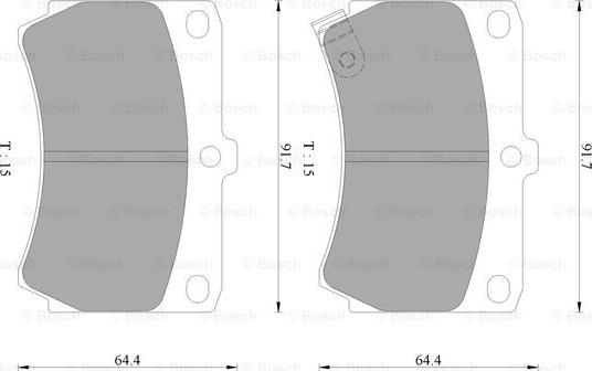 BOSCH 0 986 AB2 053 - Тормозные колодки, дисковые, комплект autospares.lv