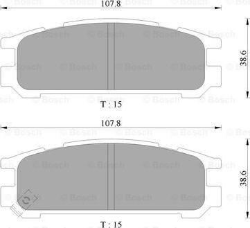 BOSCH 0 986 AB2 052 - Тормозные колодки, дисковые, комплект autospares.lv