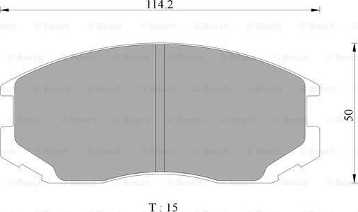 BOSCH 0 986 AB2 066 - Тормозные колодки, дисковые, комплект autospares.lv