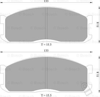 BOSCH 0 986 AB2 006 - Тормозные колодки, дисковые, комплект autospares.lv