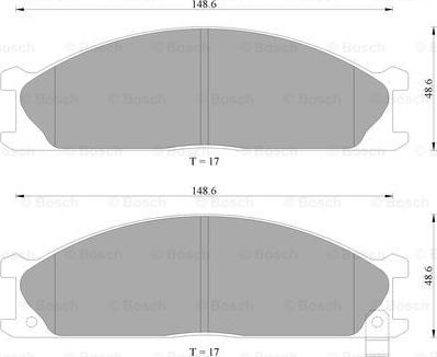 BOSCH 0 986 AB2 007 - Тормозные колодки, дисковые, комплект autospares.lv