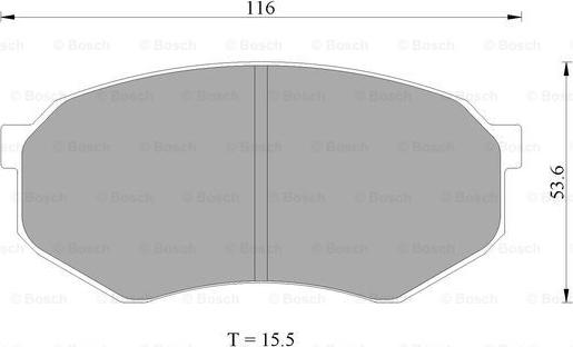 BOSCH 0 986 AB2 016 - Тормозные колодки, дисковые, комплект autospares.lv