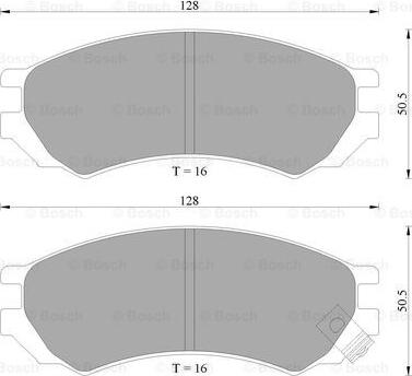 BOSCH 0 986 AB2 017 - Тормозные колодки, дисковые, комплект autospares.lv