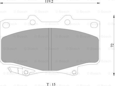 BOSCH 0 986 AB2 073 - Тормозные колодки, дисковые, комплект autospares.lv