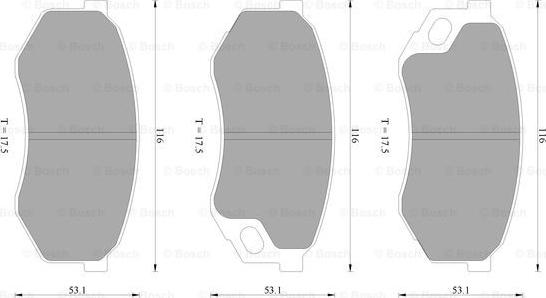 BOSCH 0 986 AB2 399 - Тормозные колодки, дисковые, комплект autospares.lv