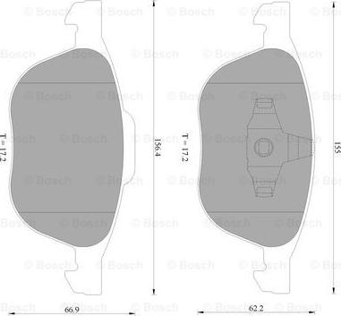 BOSCH 0 986 AB2 395 - Тормозные колодки, дисковые, комплект autospares.lv