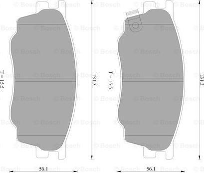 BOSCH 0 986 AB2 390 - Тормозные колодки, дисковые, комплект autospares.lv