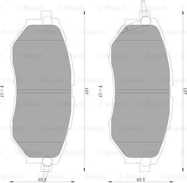 BOSCH 0 986 AB2 393 - Тормозные колодки, дисковые, комплект autospares.lv