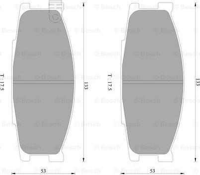 BOSCH 0 986 AB2 344 - Тормозные колодки, дисковые, комплект autospares.lv