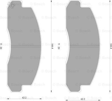 BOSCH 0 986 AB2 348 - Тормозные колодки, дисковые, комплект autospares.lv