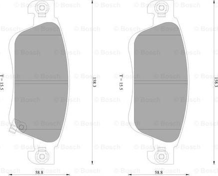 BOSCH 0 986 AB2 300 - Тормозные колодки, дисковые, комплект autospares.lv